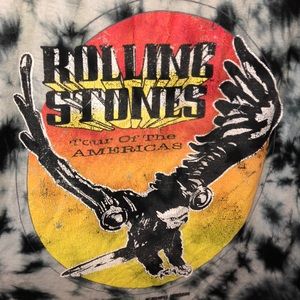 Black Tie Dye Rolling Stones Tank